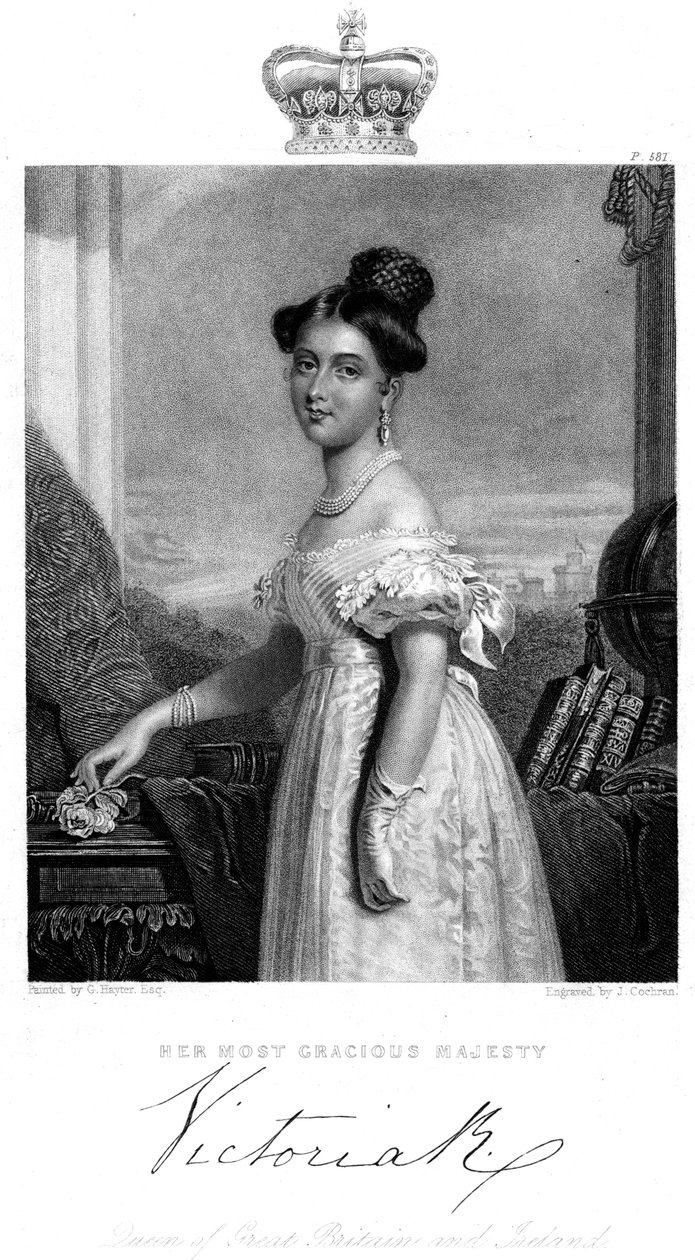 Victoria, Büyük Britanya ve İrlanda Kraliçesi, c1838 by J. Cochran