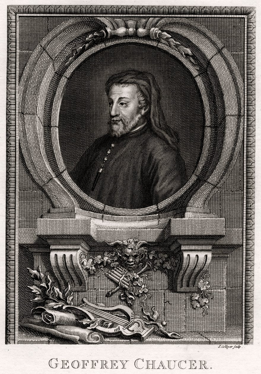 Geoffrey Chaucer, 1774 by J. Collyer