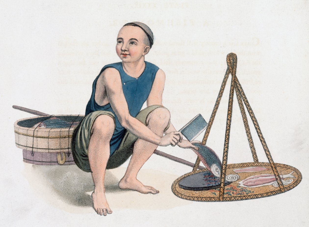 Bir balıkçı, 1800 by J Dadley