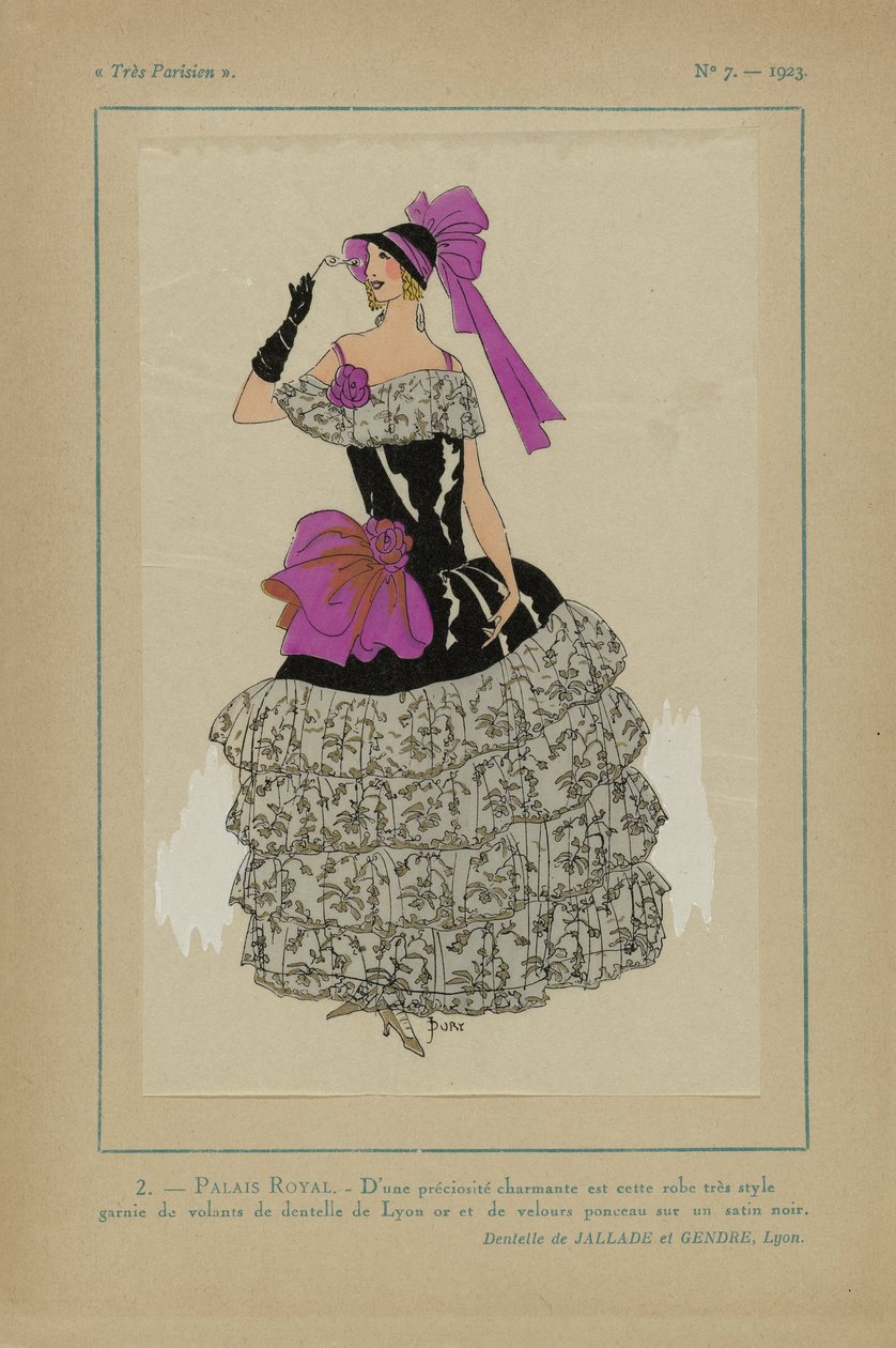 Çok Parisli, 1923, No 7: 2 - KRALİYET SARAYI. - Büyüleyici derecede değerli... by J. Dory
