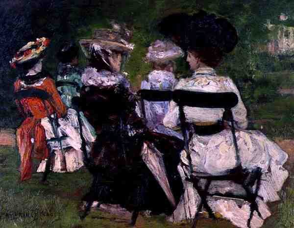 Parkta, c.1900 (gemide yağ) by J. Edward Homerville Hague