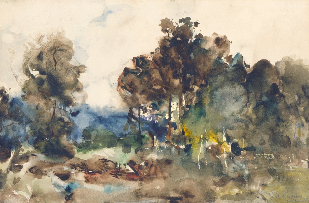 Peyzaj Kroki, ca. 1880. by J. Frank Currier