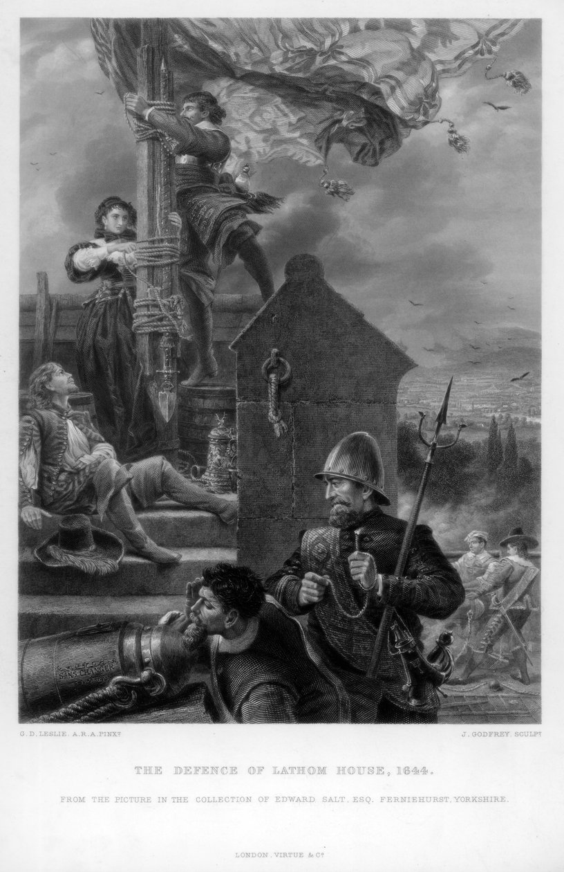 Lathom Evi'nin Savunması, 1644. by J. Godfrey