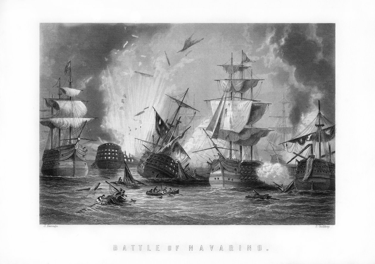 Navarin Deniz Savaşı, 20 Ekim 1827, 1893. by J. Godfrey
