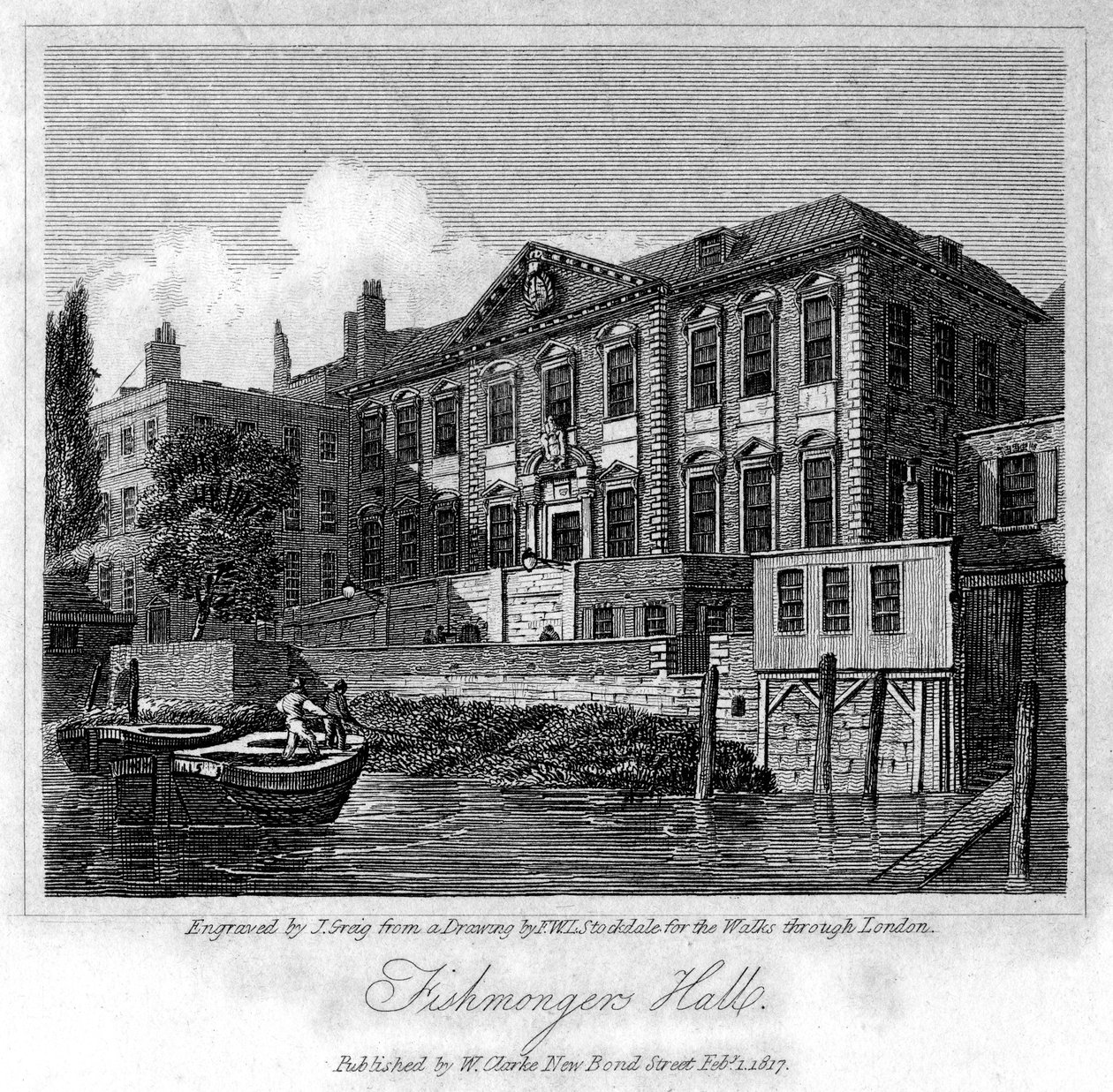 Balıkçılar Salonu, Londra Şehri, 1817. by J. Greig