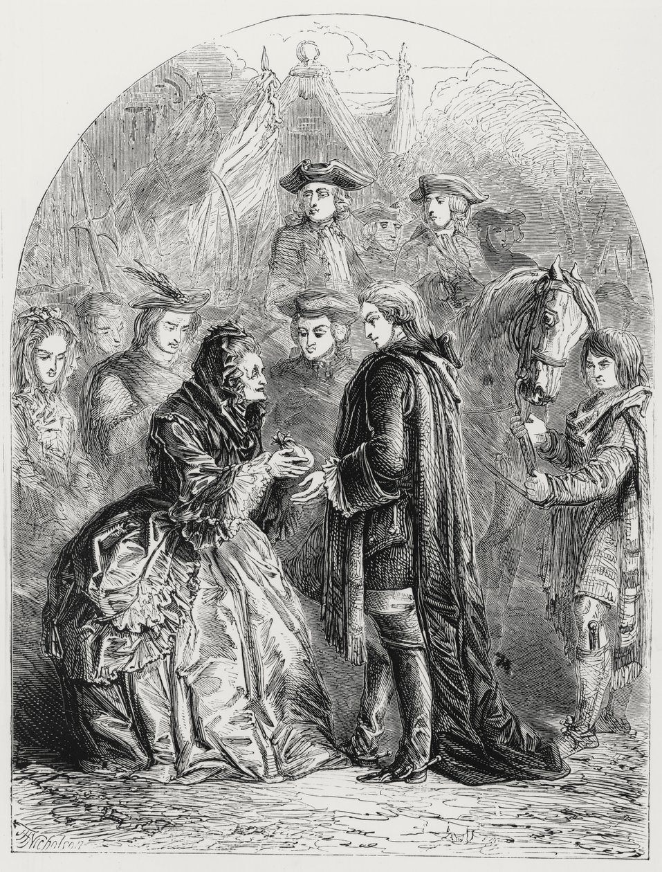 Bayan Skyring Genç Oyuncuyu Karşılıyor by J. H. Nicholson