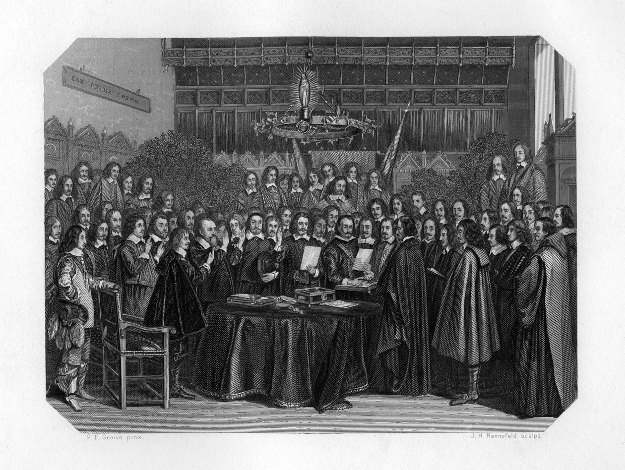 Münster Antlaşması'nın onaylanması yemini, 1648 c1870. by J. H. Rennefeld