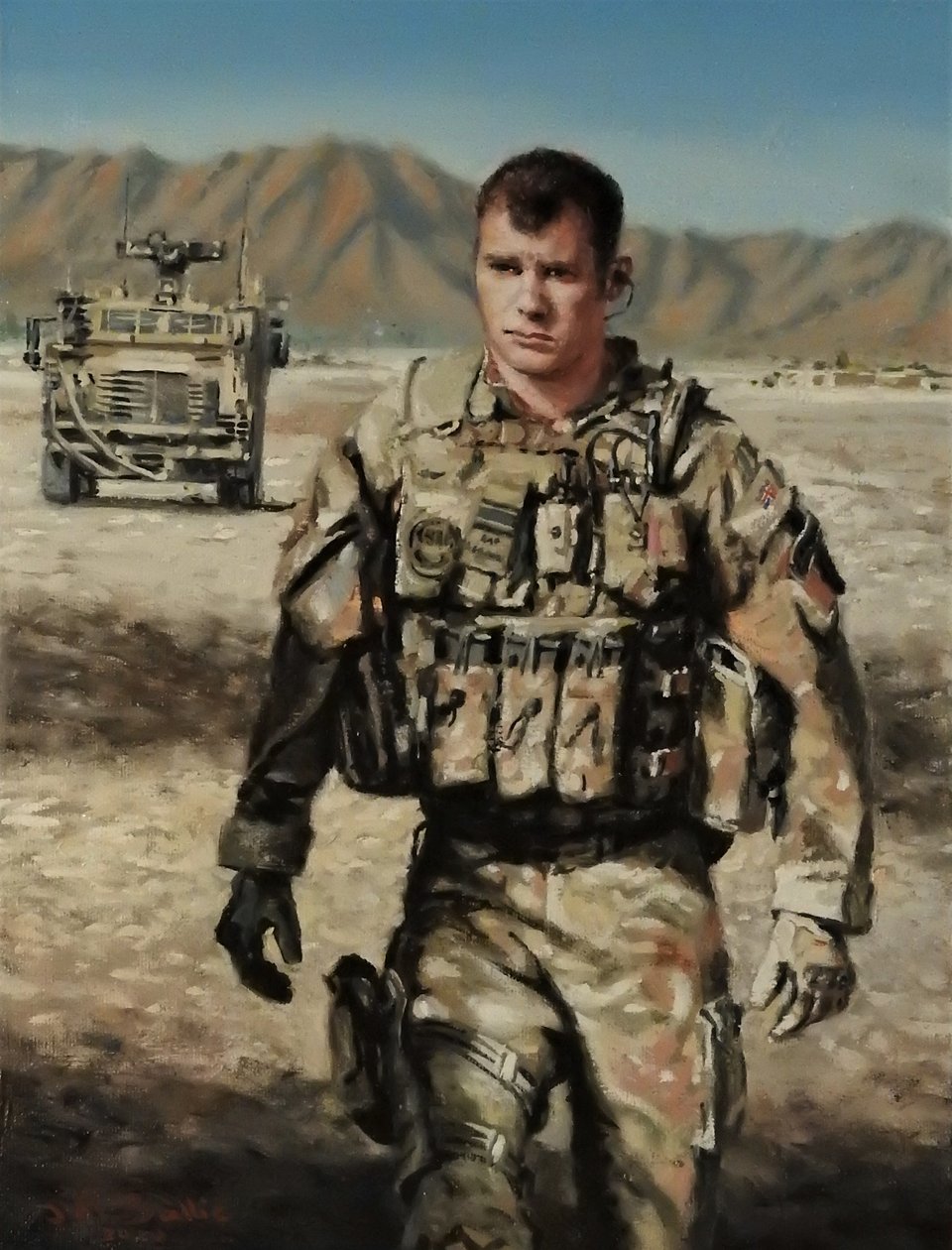RAF Lt, 2022-23 (tuval üzerine yağlıboya) by J Hugh L Beattie
