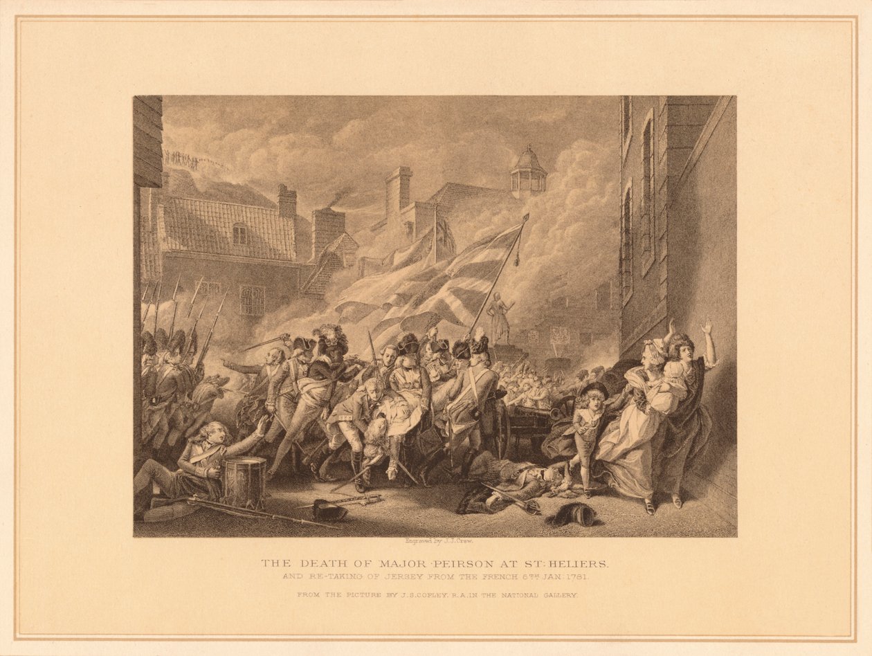 Binbaşı Peirson'ın St. Heliers'da Ölümü, 1781 1878 by J. J. Crew