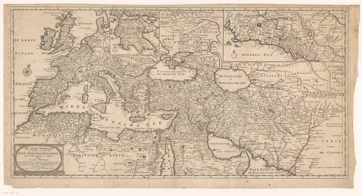 Antik Dünya Haritası Eski tarihlerin daha iyi anlaşılması için eski dünya (nesne üzerindeki başlık) by J. Keiser