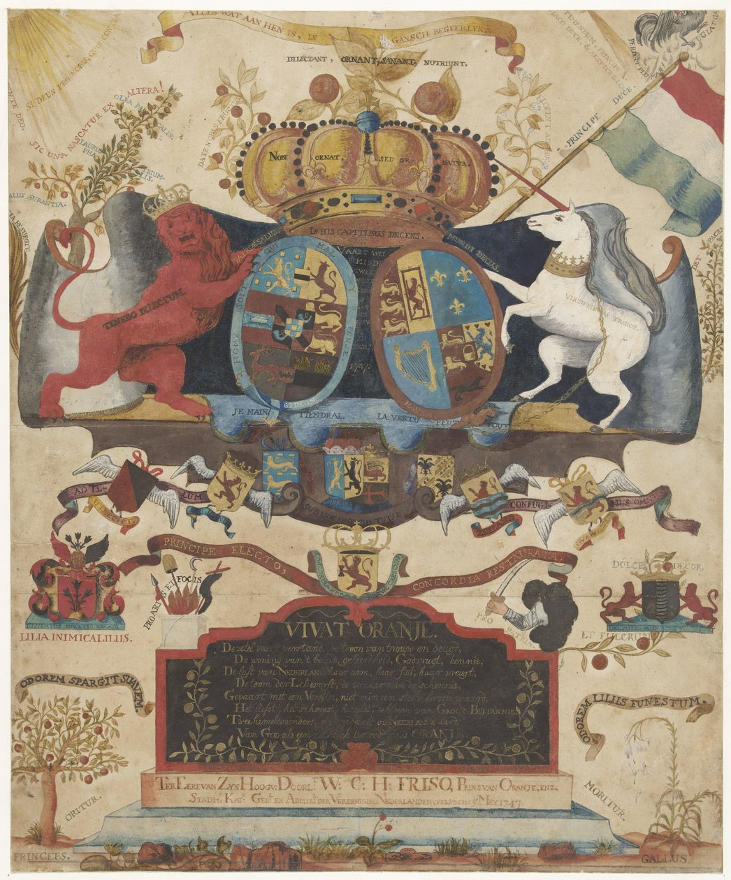 IV. William'ın Yükselişi Alegorisi, 1747 by J. Luiscius