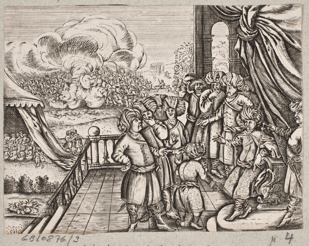 Adam Olearius til illüstrasyon, “Dahice Şair Schich Saadi tarafından Farsça Rosenthal […]”, Schleswig 1660 by J. Muller