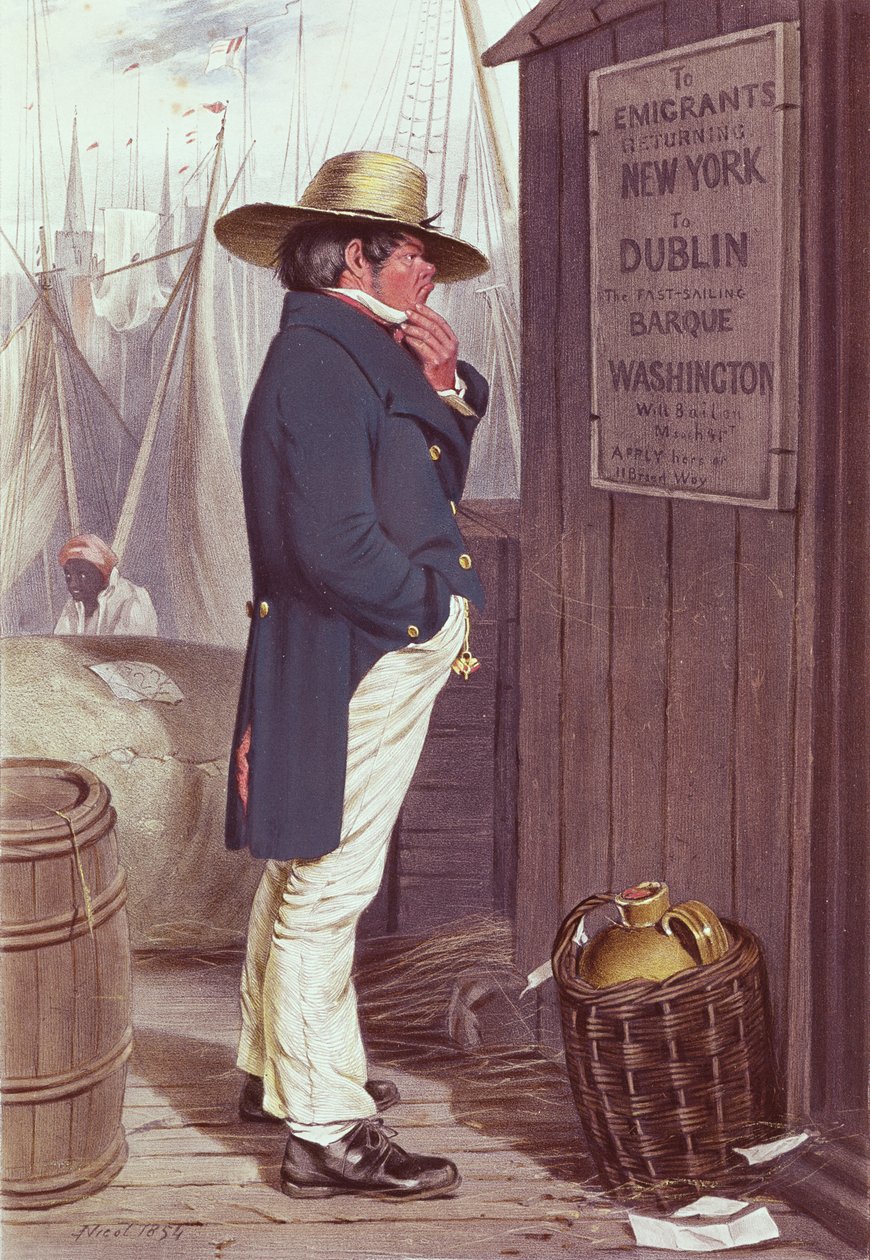 Homeward Bound, The Quay of New York, T.H.E. Mcguire, 1854 (bkz. 189006) by J Nicol