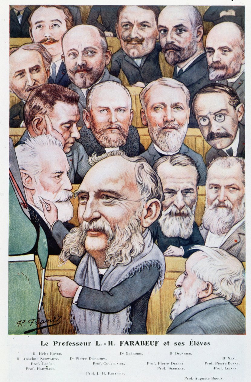 Profesör Luis Hubert Farabeuf (1841-1910) ve öğrencileri, Chanteclair
