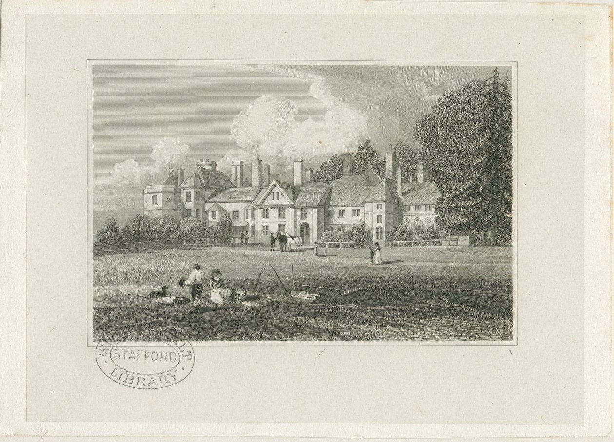 Hagley Hall: gravür, nd [1780-1847] by John Preston Neale