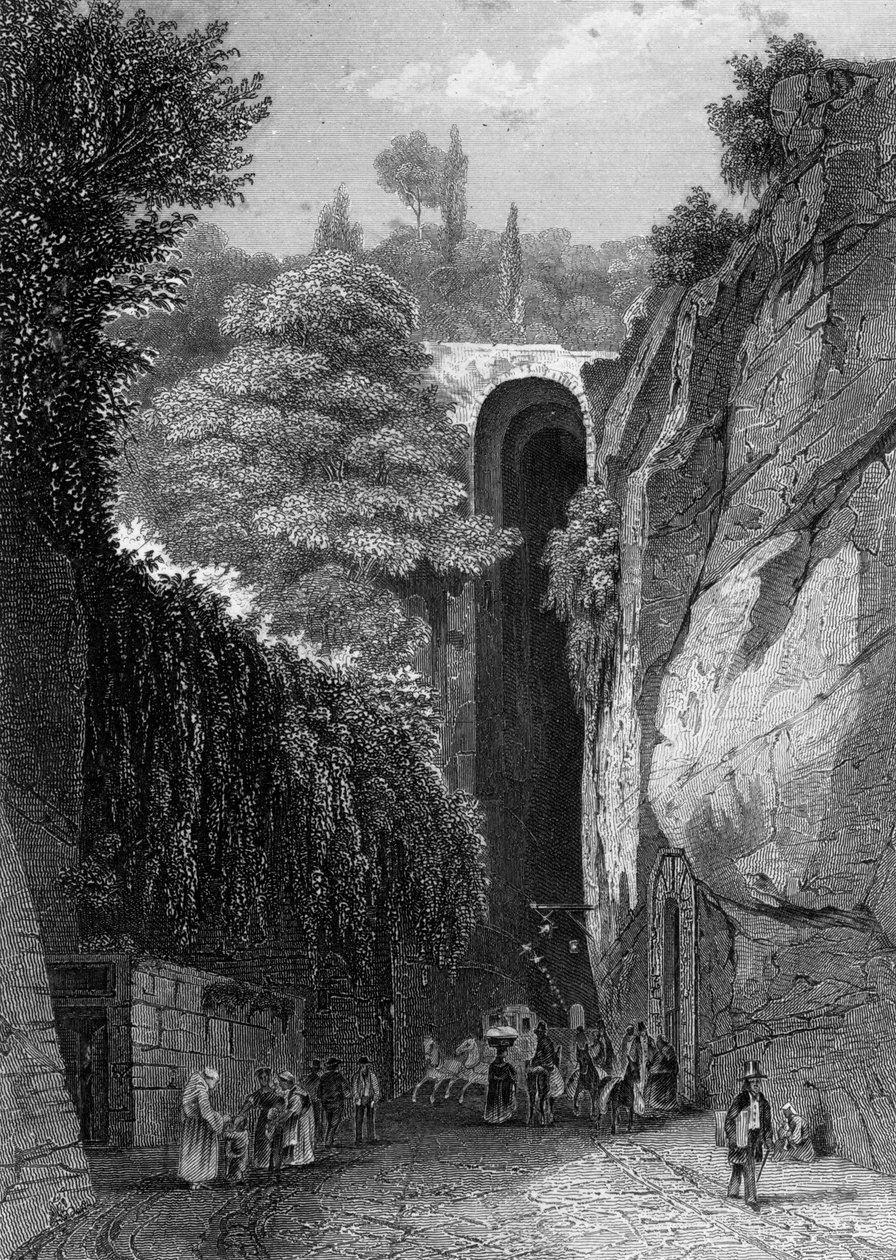 Napoli yakınlarındaki Posillipo Mağarası, İtalya, 19. yüzyıl by J. Poppel
