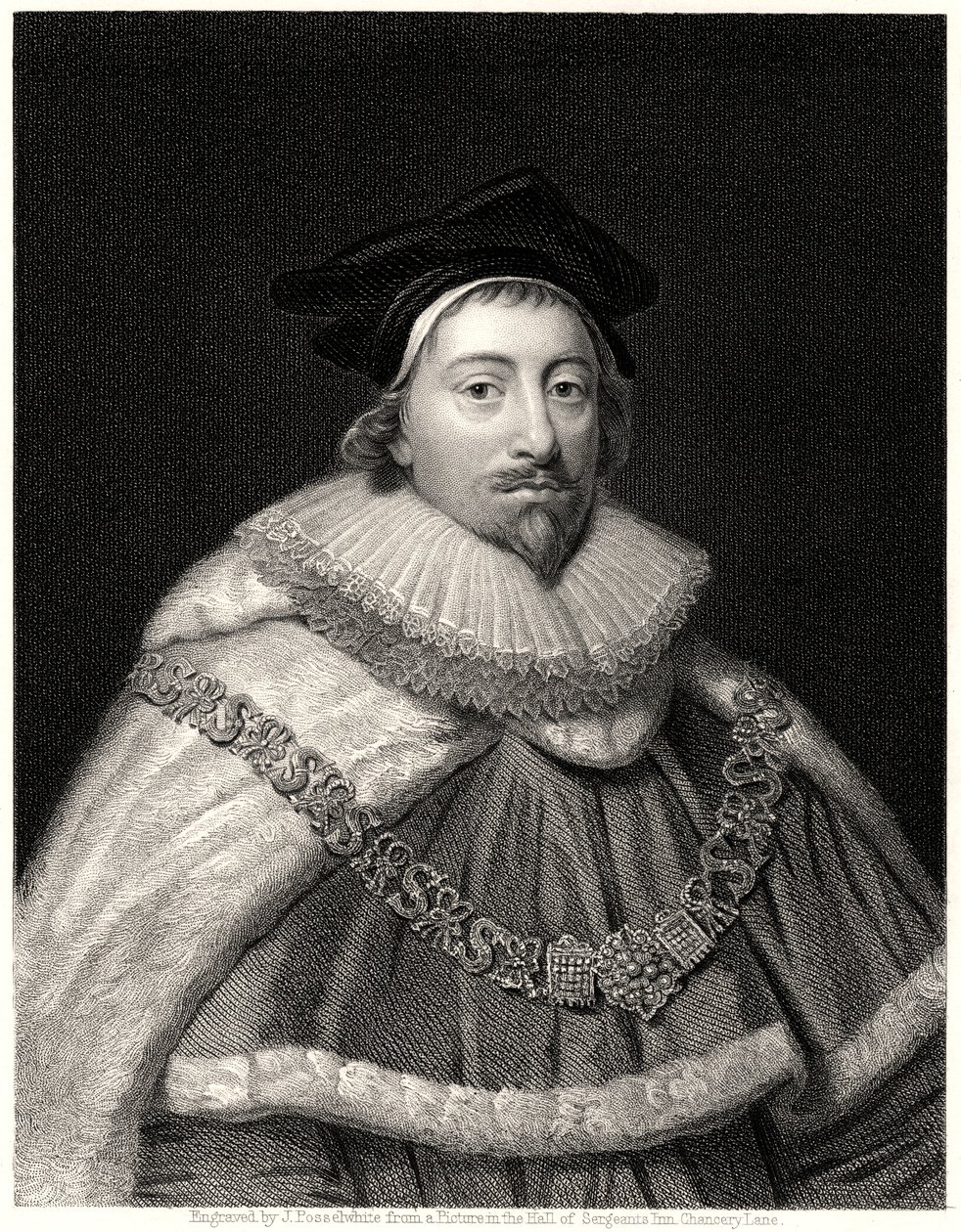 Sir Edward Coke, Londra Kaydedicisi, 19. yüzyıl by J. Posselwhite
