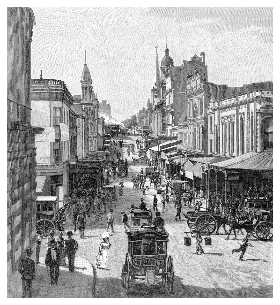 King Street, Sidney, Yeni Güney Galler, Avustralya, 1886. by J. R. Ashton