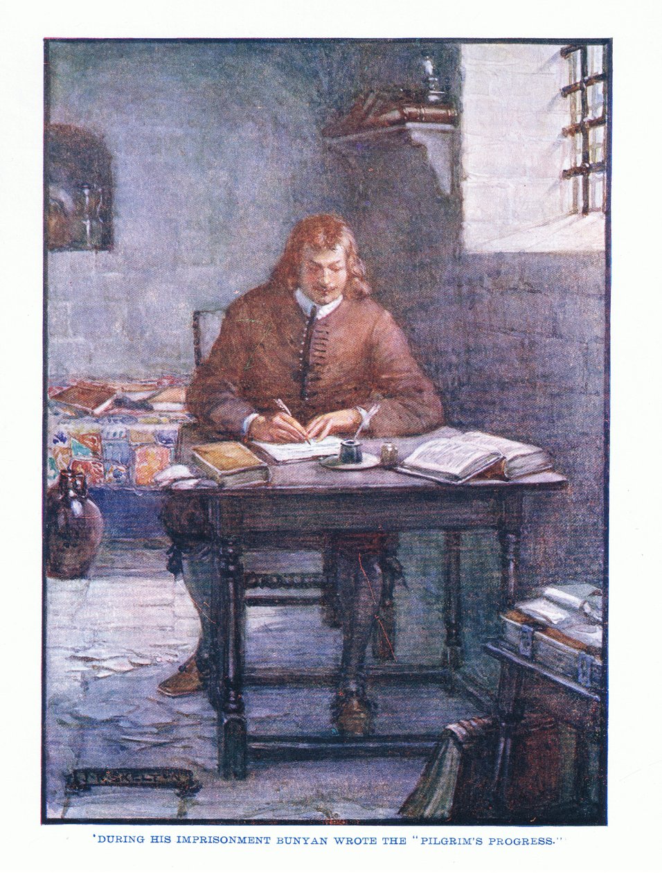 Tutukluluğu sırasında Bunyan, İngiliz Edebiyatı yayınından T C & EC Jack, c.1920