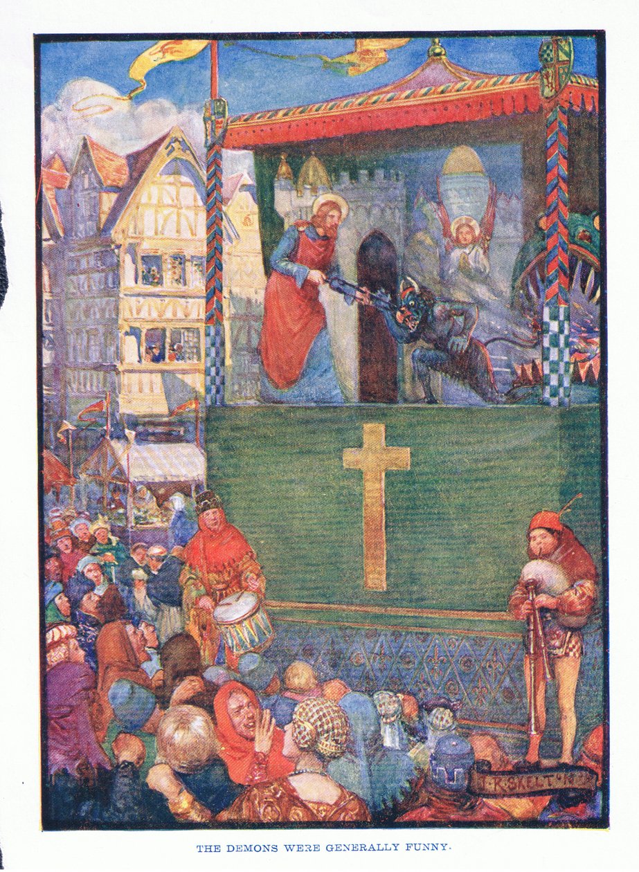 İblisler genellikle komikti, İngiliz Edebiyatı pub.by T C & EC Jack, c.1920 by J. R. Skelton