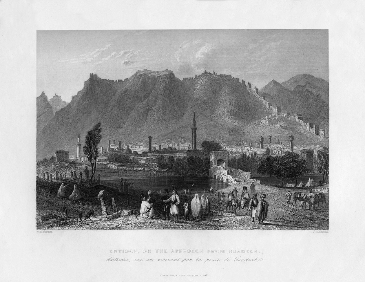 Antakya, Suadeah'tan yaklaşırken, Türkiye, 1841. by J. Redaway