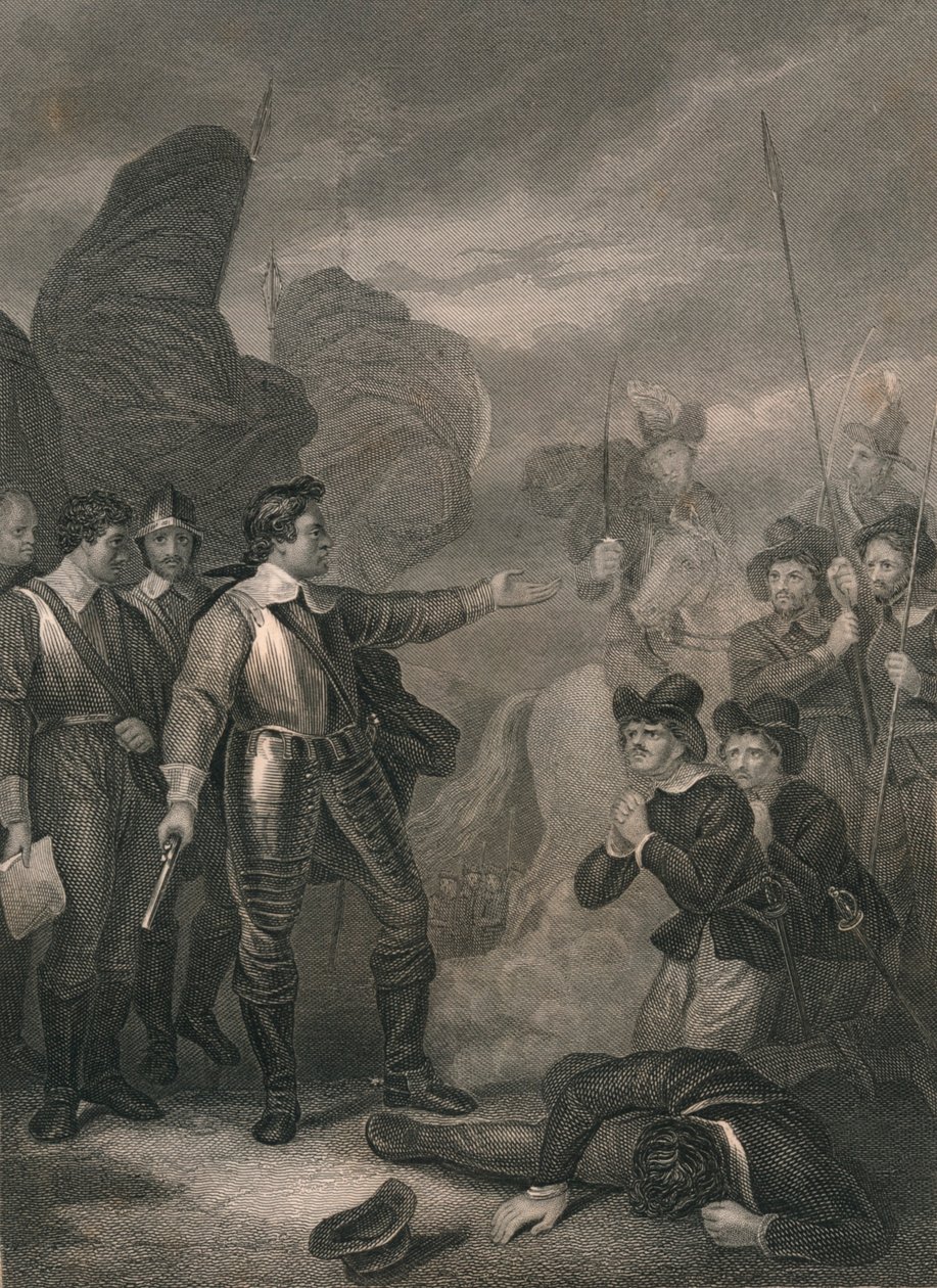 Cromwell Ordudaki İsyanı Bastırıyor, c1640