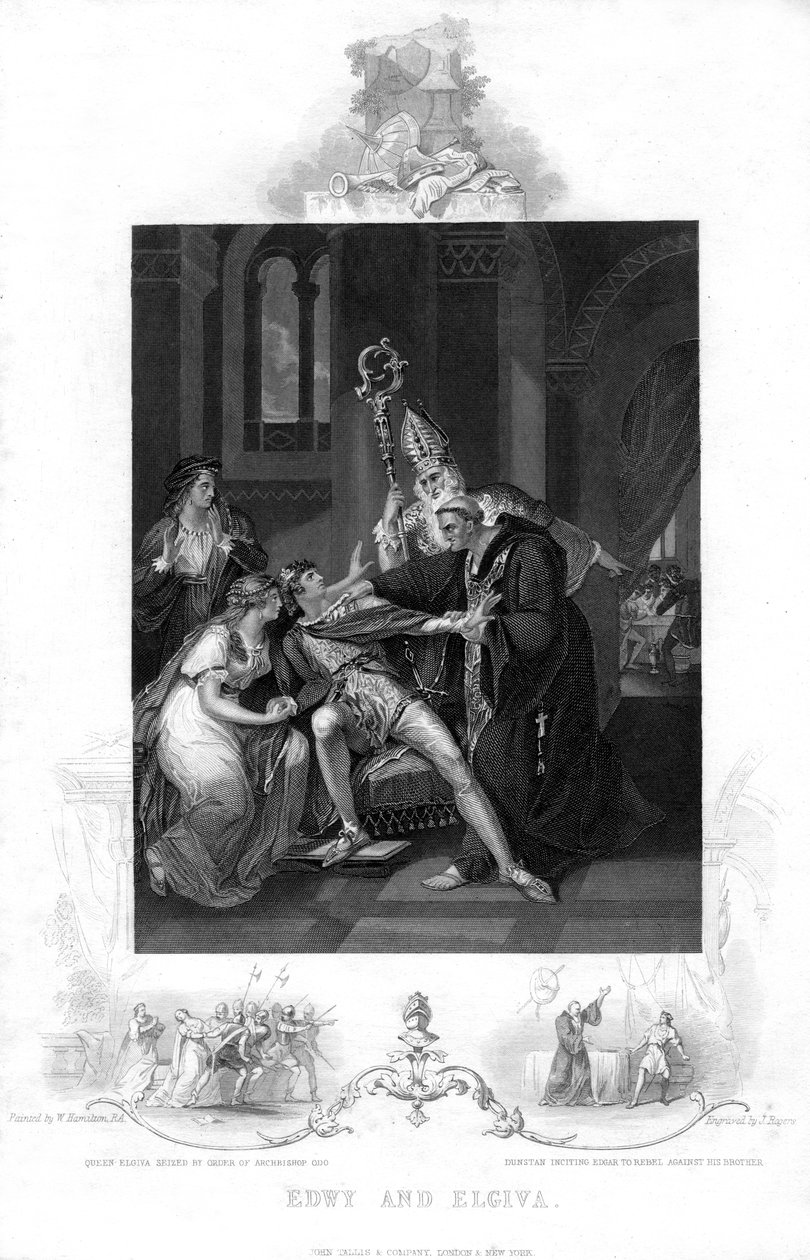 Edwy ve Elgiva, 19. yüzyıl by J. Rogers