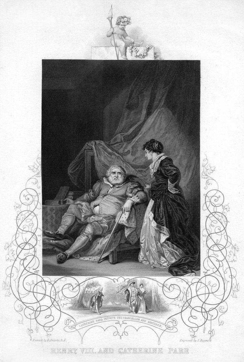 Henry VIII ve Catherine Parr, 19. yüzyıl by J. Rogers
