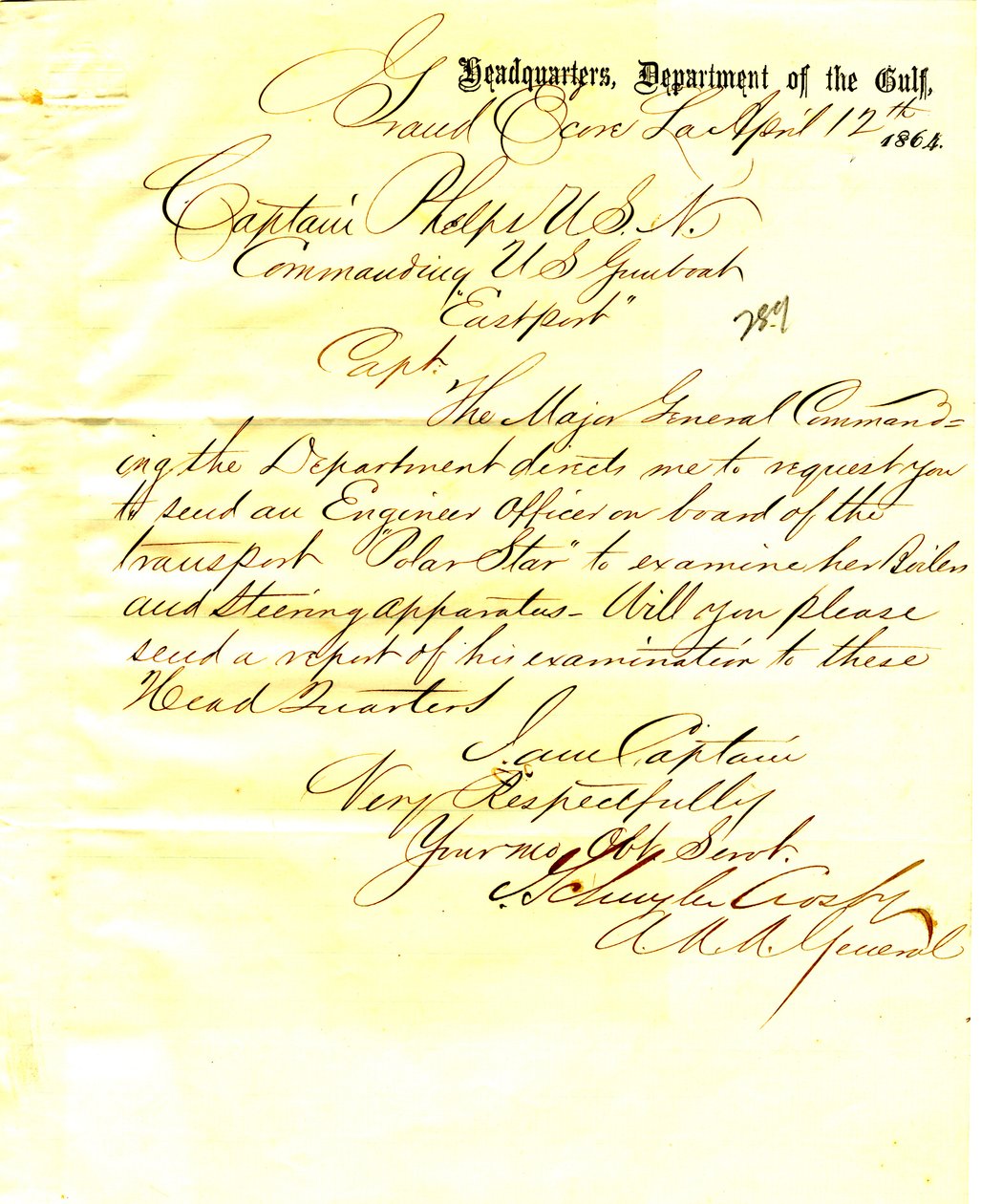J. Schuyler Crosby, Grand Ecore, Louisiana