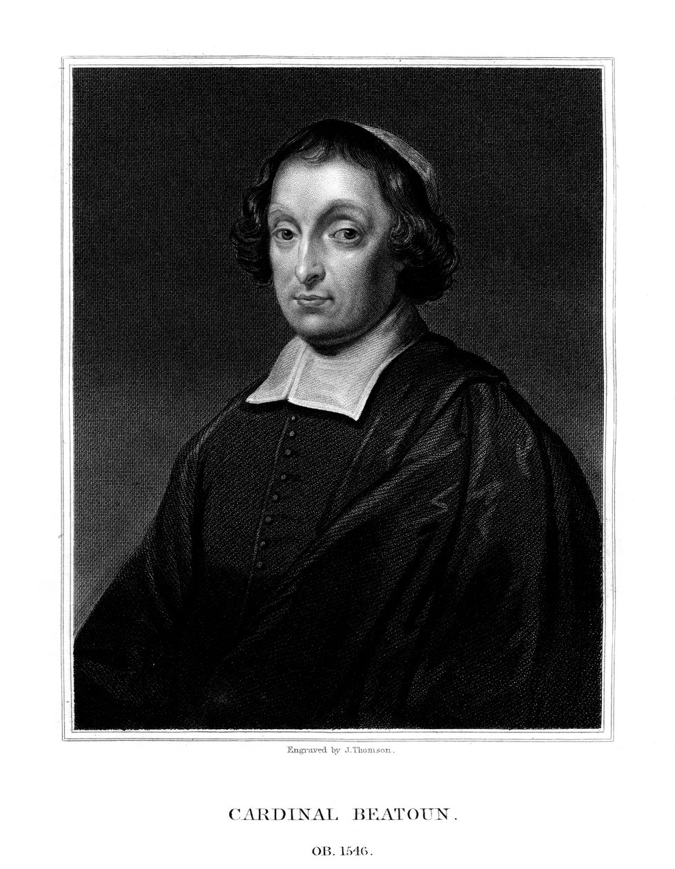 Kardinal David Beaton, St Andrews Başpiskoposu, 1825. by J. Thomson