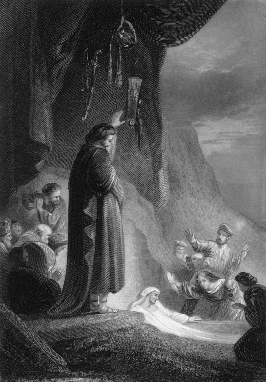 Yüksek sesle haykırdı, Lazarus, ortaya çık, 19. yüzyıl. by J. Thomson