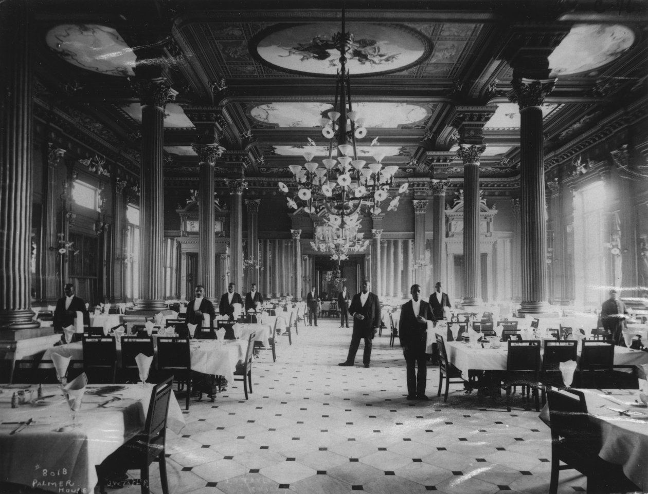 Palmer House büyük yemek odası, 1880 dolayları by J. W. Taylor
