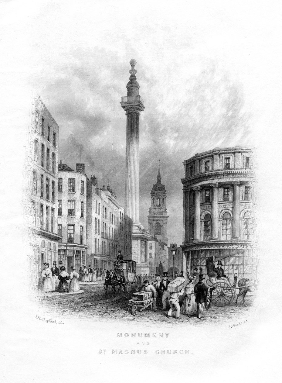 Aziz Magnus Şehit Anıtı ve Kilisesi, Londra, 19. yüzyıl. by J. Woods