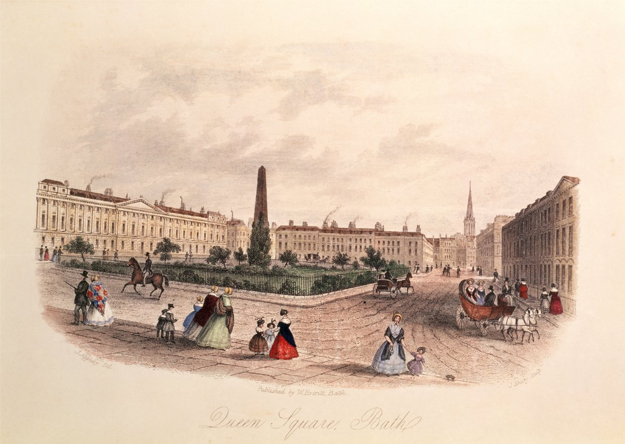 Kraliçe Meydanı, Banyo, J. Shury tarafından gravür, c.1840 by J. after Appleby