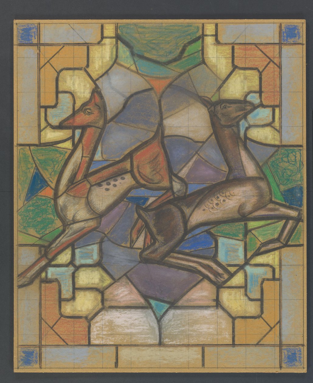 İki keçi ile vitray pencere tasarımı by Jaap Weyand