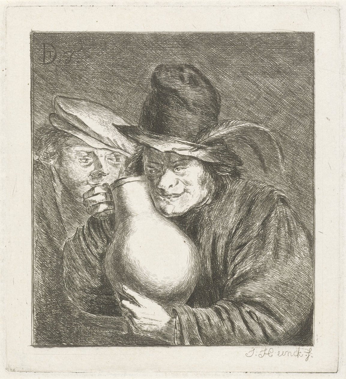 Bir sürahi ile iki çiftçi by Jabes Heenck
