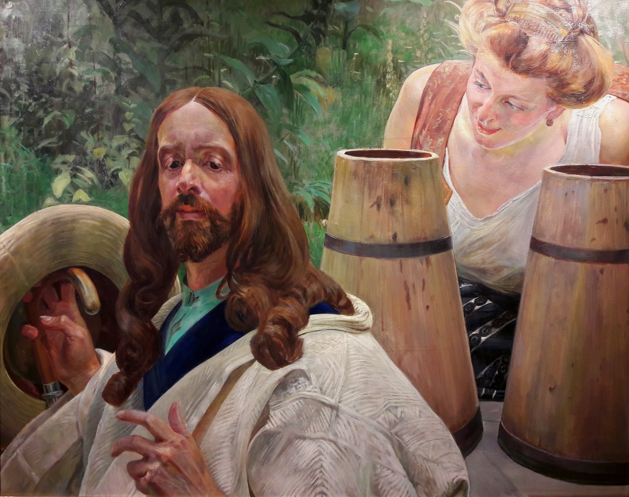 İsa ve Samiriyeli kadın by Jacek Malczewski
