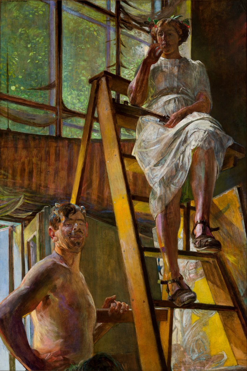 Satir ve Bir Model by Jacek Malczewski