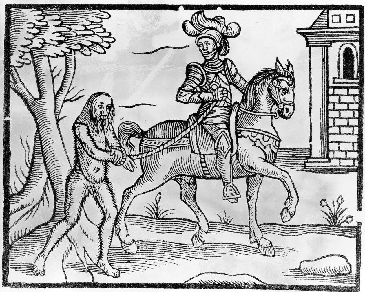 Bir Şövalye ve Bir Vahşi, c.1520-50 by Jacob Faber