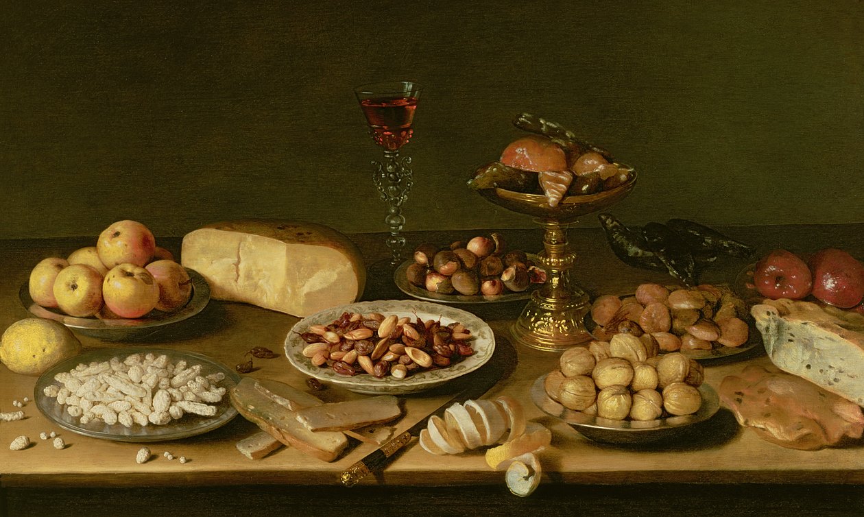 ziyafet natürmort by Jacob  Foppens van Es