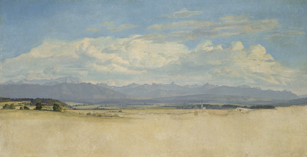 Güneşli Dağlık Panorama, 1829 by Jacob Gensler