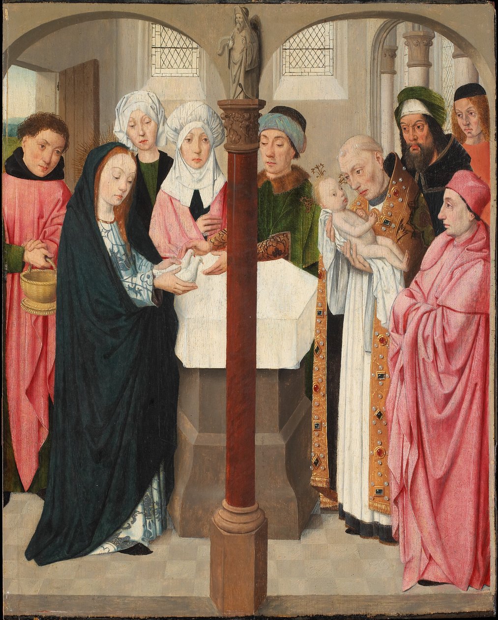 Tapınakta Sunum, c.1490-1500 (panelde yağ ve ısı) by Jacob Jansz.