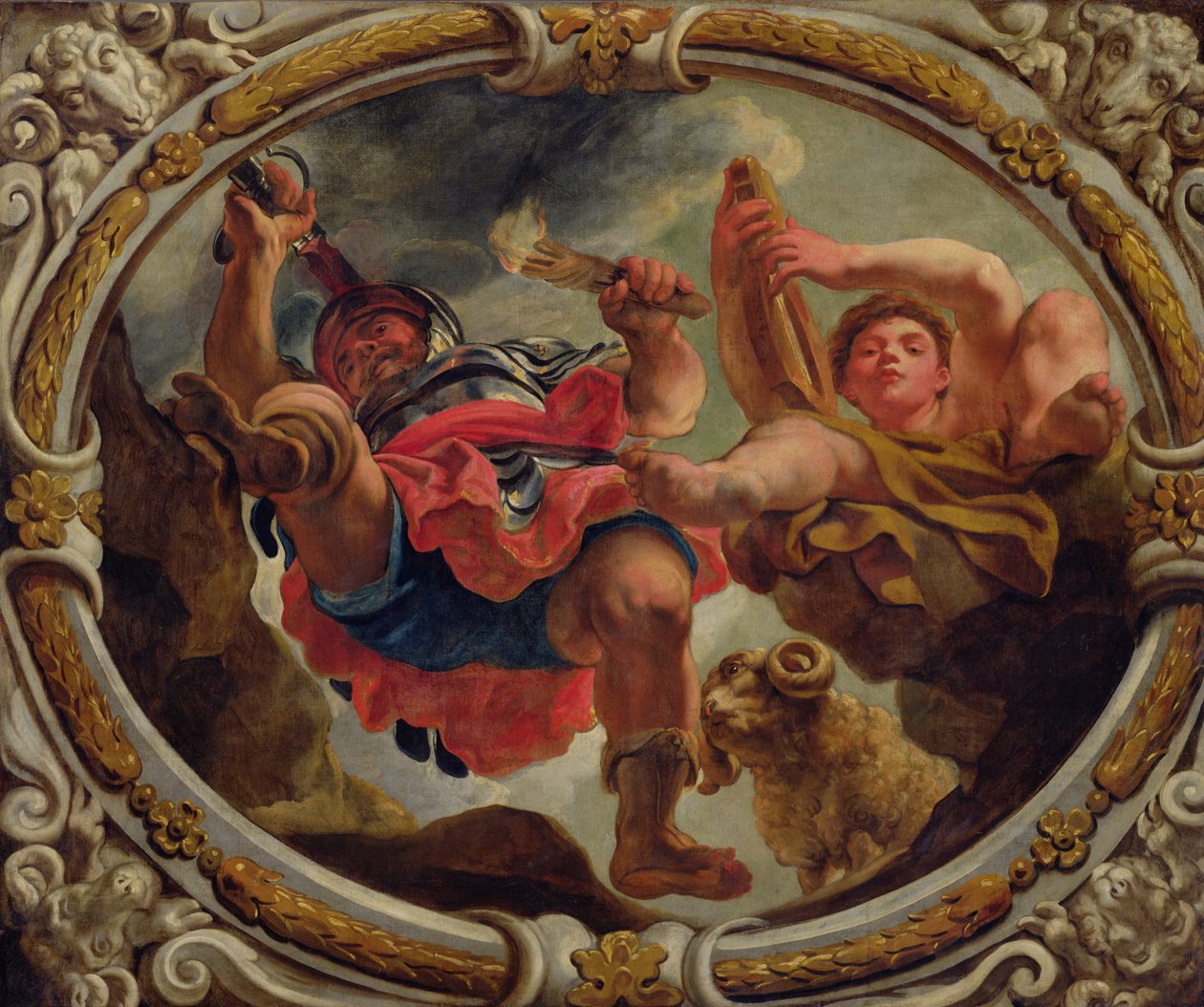 Aries, from the Signs of the Zodiac  (see also 196700 to 196711) by Jacob Jordaens