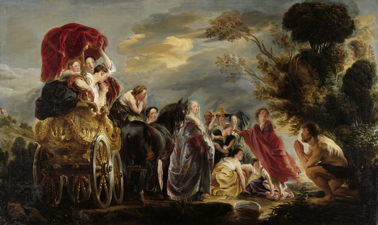 De ontmoeting van Odysseus en Nausicaa by Jacob Jordaens
