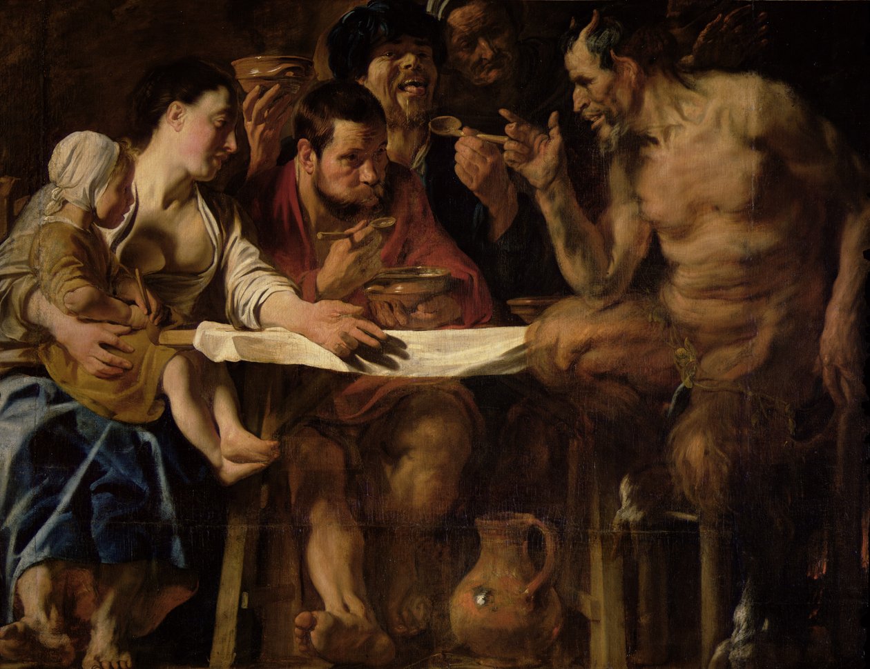 Satyr and Peasant, 1620  by Jacob Jordaens