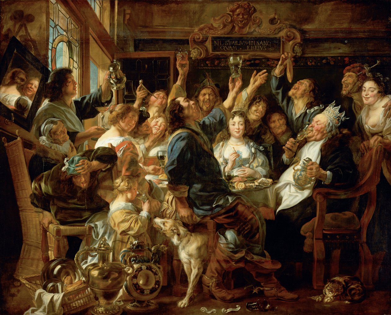 Fasulye Kralının Bayramı by Jacob Jordaens