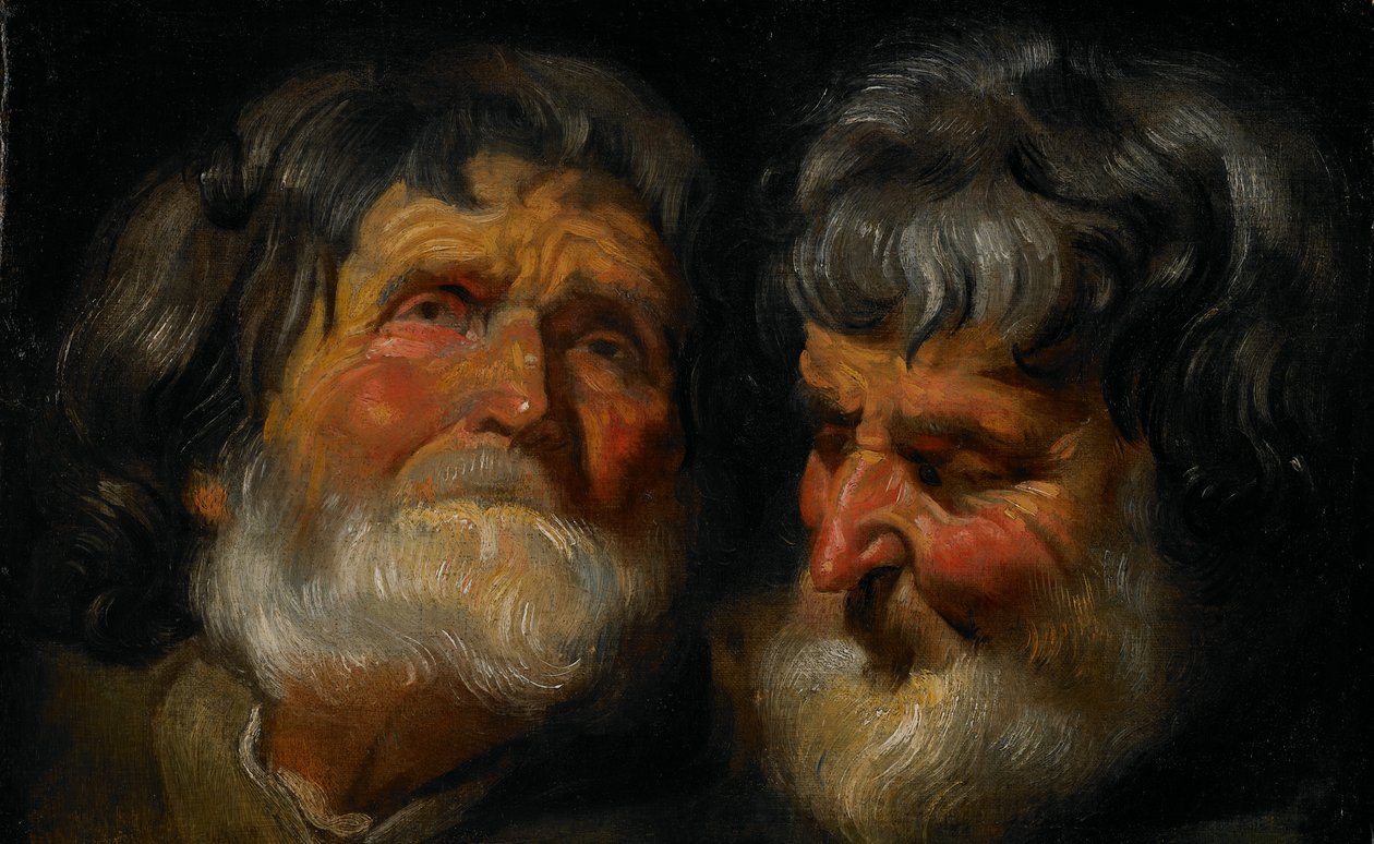 Yaşlı bir adamın kafasının iki çalışması, c.1630 by Jacob Jordaens
