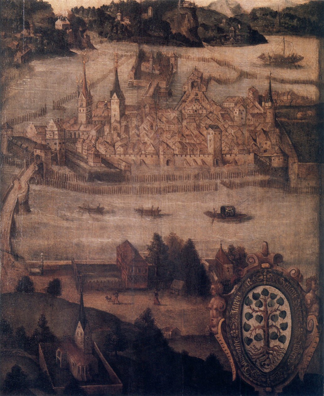 Lindau şehrinin görünümü by Jacob U. M.