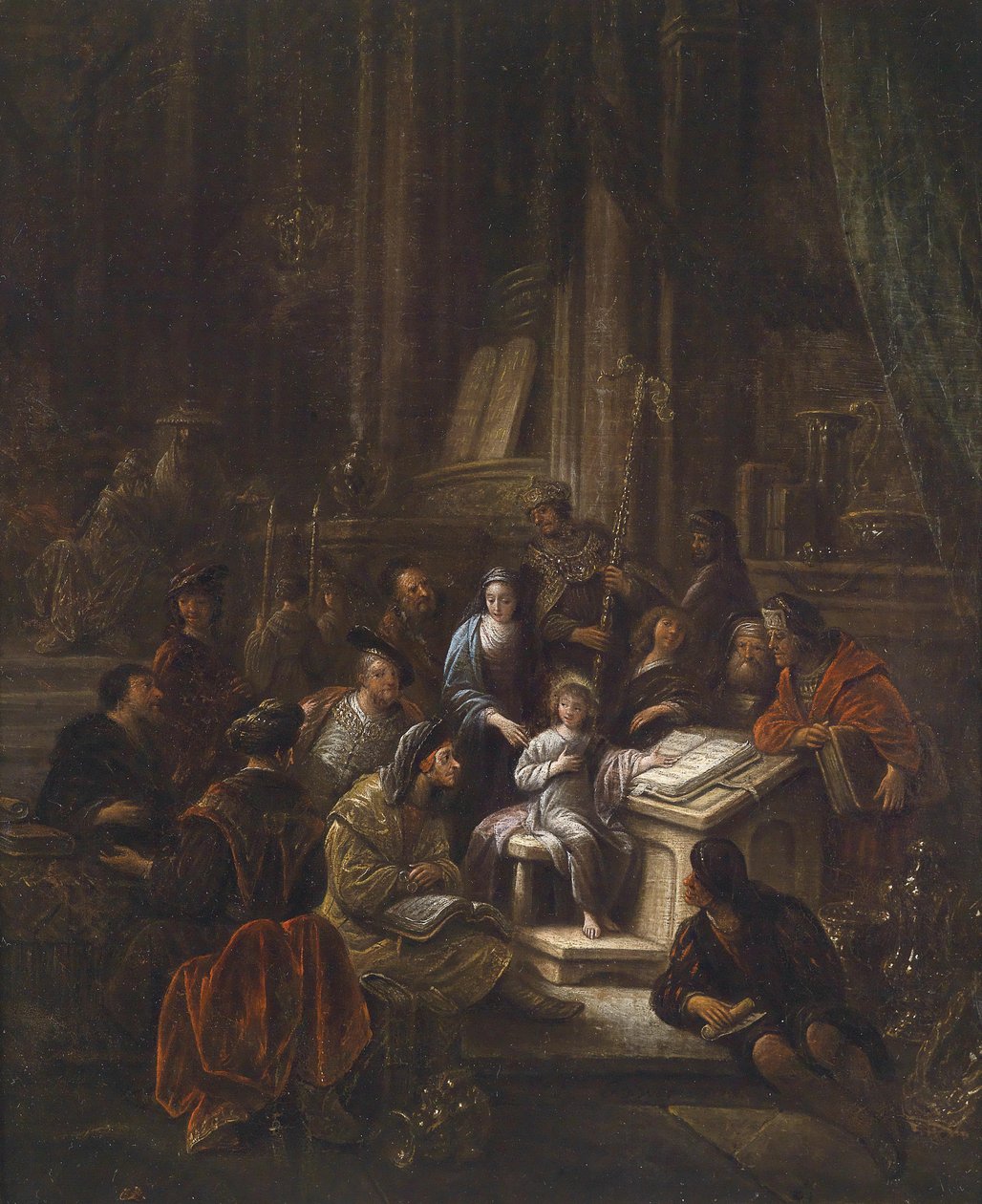 Der zwölfjährige Jesus im Tempel. by Jacob Willemsz de Wet or Wett