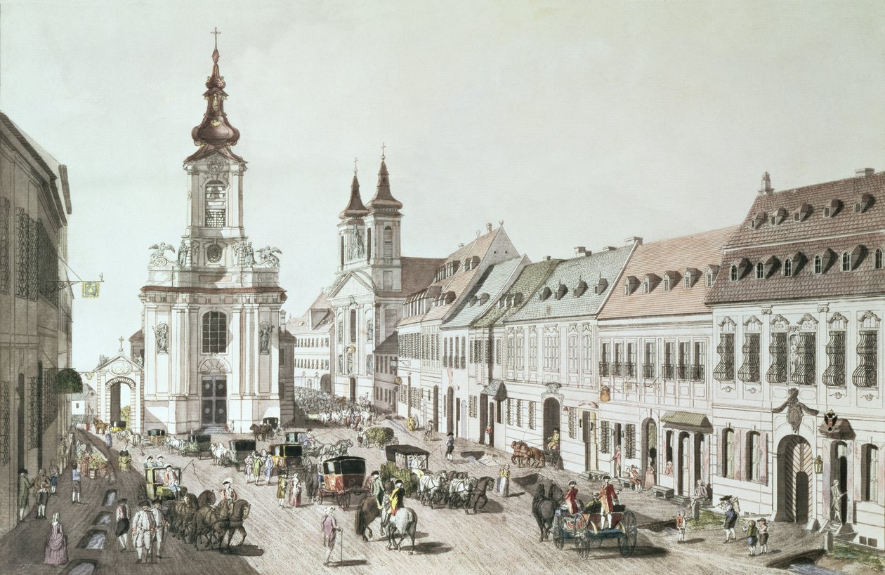 Sanatçı tarafından oyulmuş Fauxbourg Parish Kilisesi ve Mezarlığı, by Jacob Ziegler